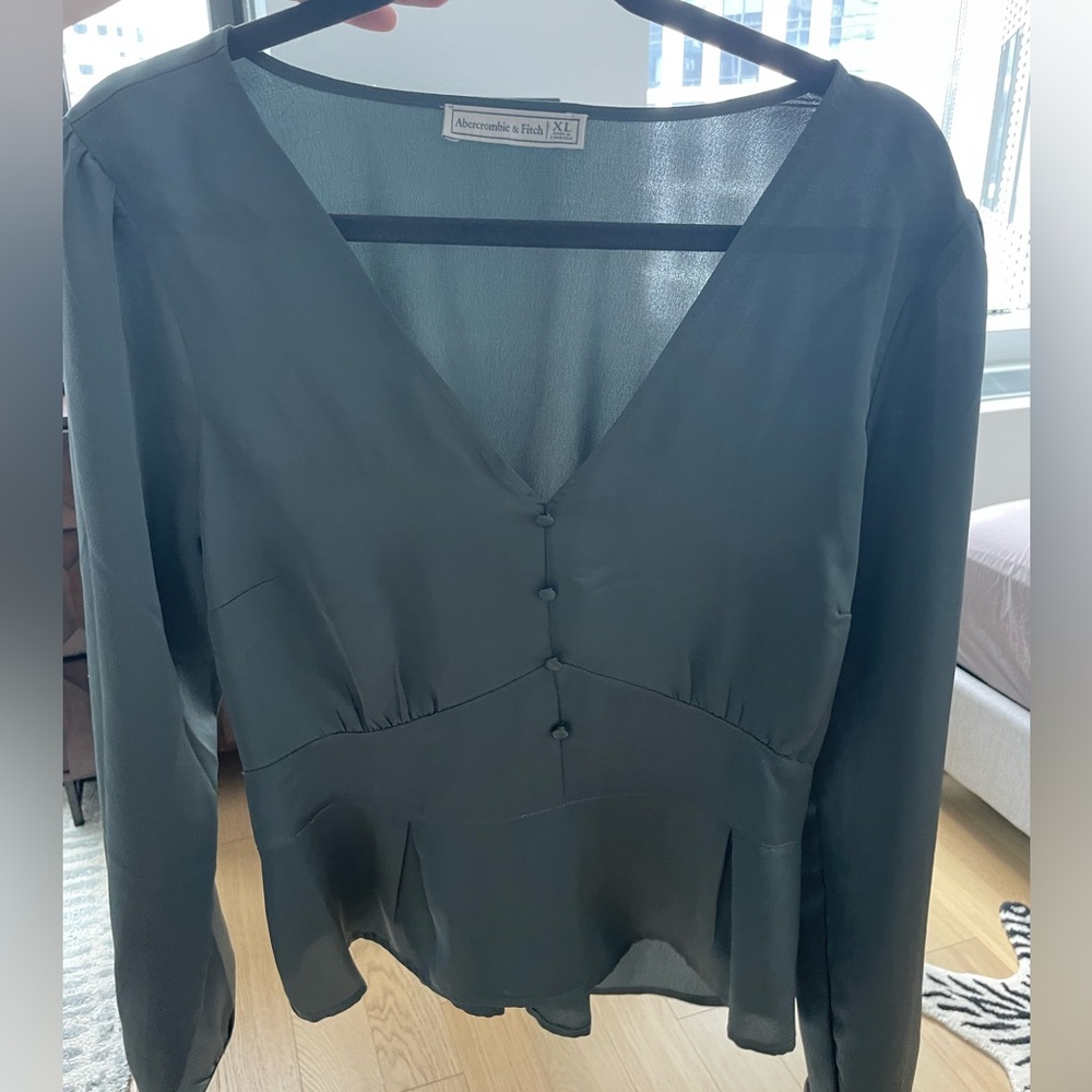 Abercrombie Green Blouse - NWOT